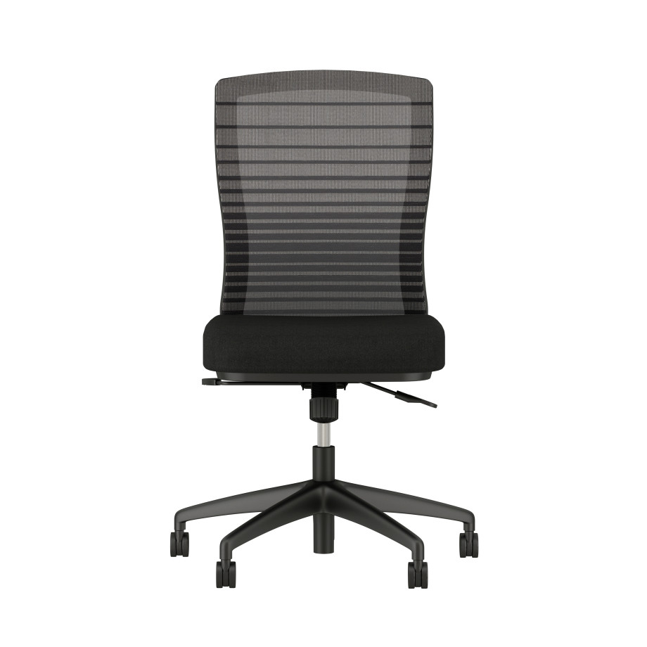 Preview of  Natick with Black Base, Black Graduated/Striped Mesh, Armless with Standard Black Fabric