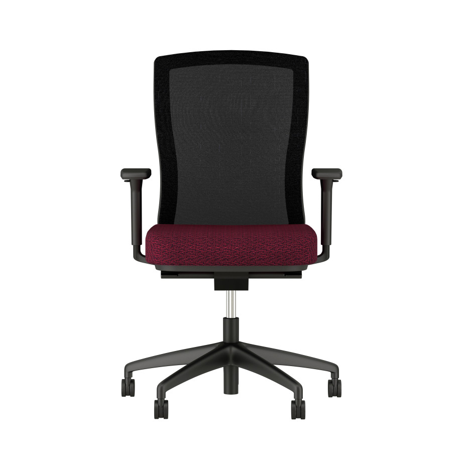 Preview of Natick Black Base and Frame, Black Mesh; Front View
