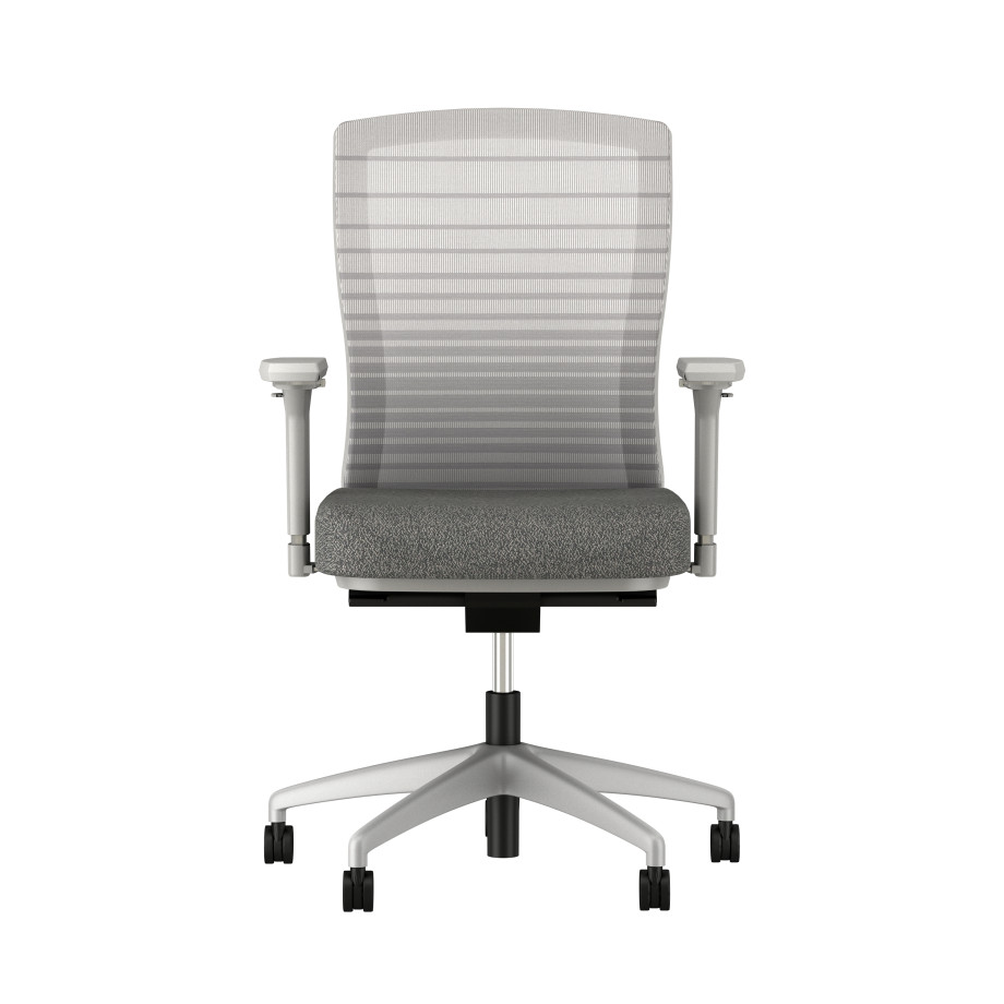 Preview of Natick with Grey Base, Grey Graduated/Striped Mesh and Standard Grey Fabric Front View