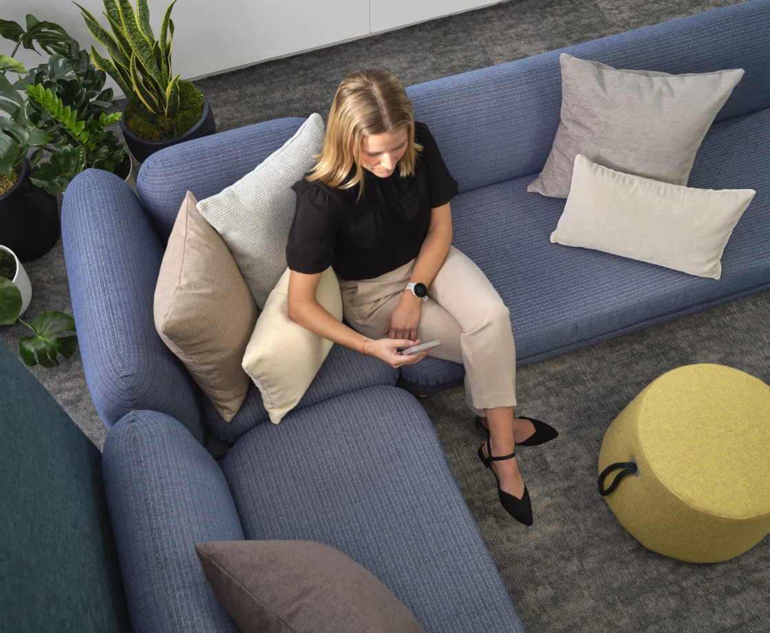 Preview of AIS Pillows on Soft Lounge, top view
