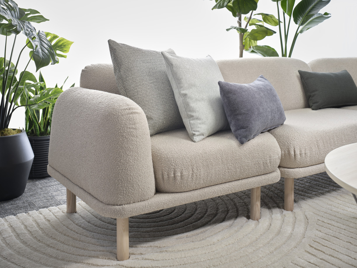 Preview of AIS Pillows shown with Soft Lounge and Prisma Table