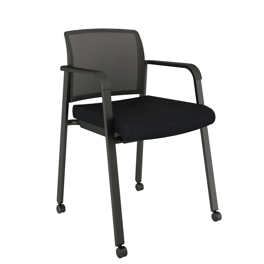 Preview of Paxton on Casters in Standard Black Fabric