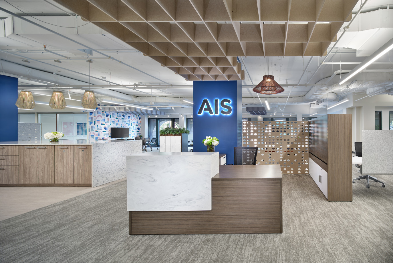 Preview of Washington DC Showroom Calibrate Reception with Corian Stack-on