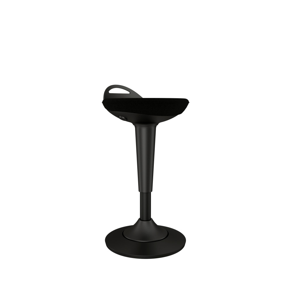 Preview of Rutland Perch Stool with Standard Black Seat Side View