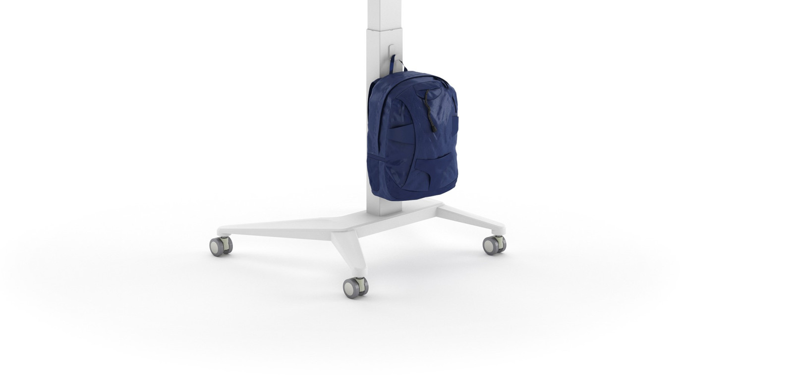 Preview of Sit-to-Stand Mobile Desk Bag Hook Detail