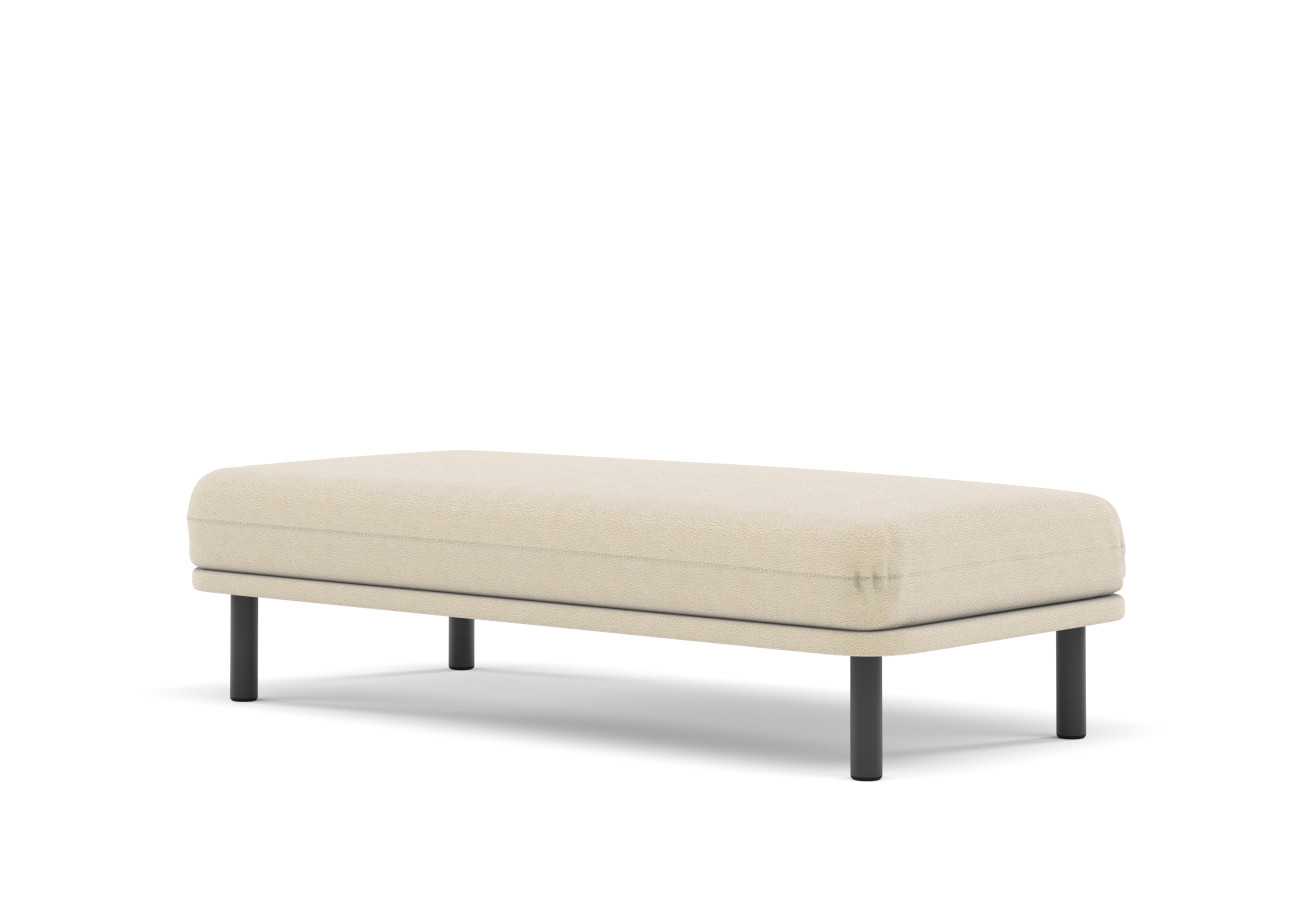 Preview of Soft 2-seater ottoman, 3/4 view