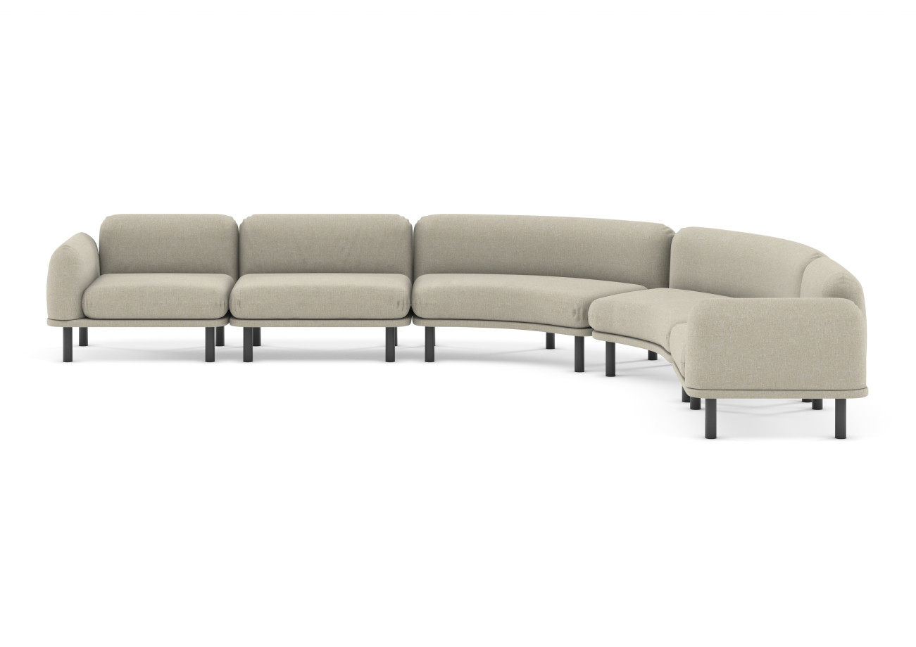 Preview of Soft Modular Lounge with Curved Corners