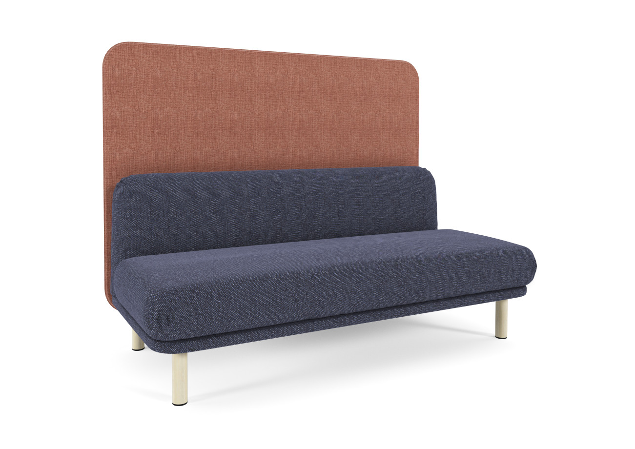 Preview of Soft 2-Seater Lounge with Back Privacy Panel