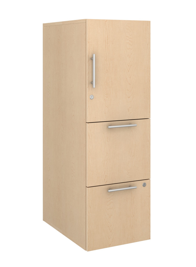 Preview of Calibrate Series Storage Tower in AIS Midwest Maple Laminate with Bar Pull