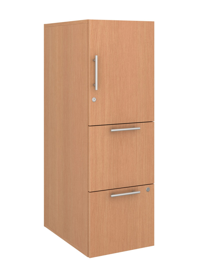 Preview of Calibrate Series Storage Tower in AIS Recon Oak Laminate with Bar Pull