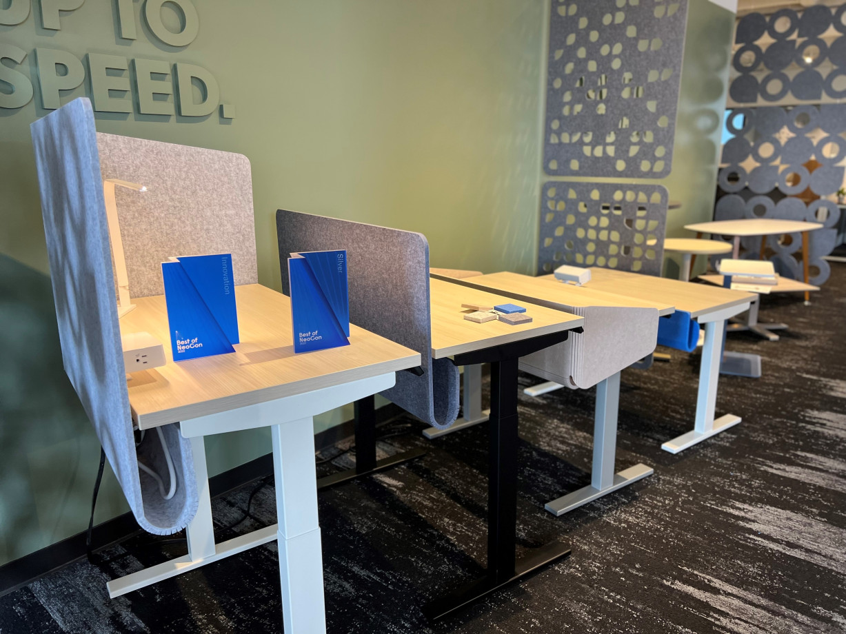 Preview of NeoCon 2022 Tables and PET Wire Managers with Enclosures