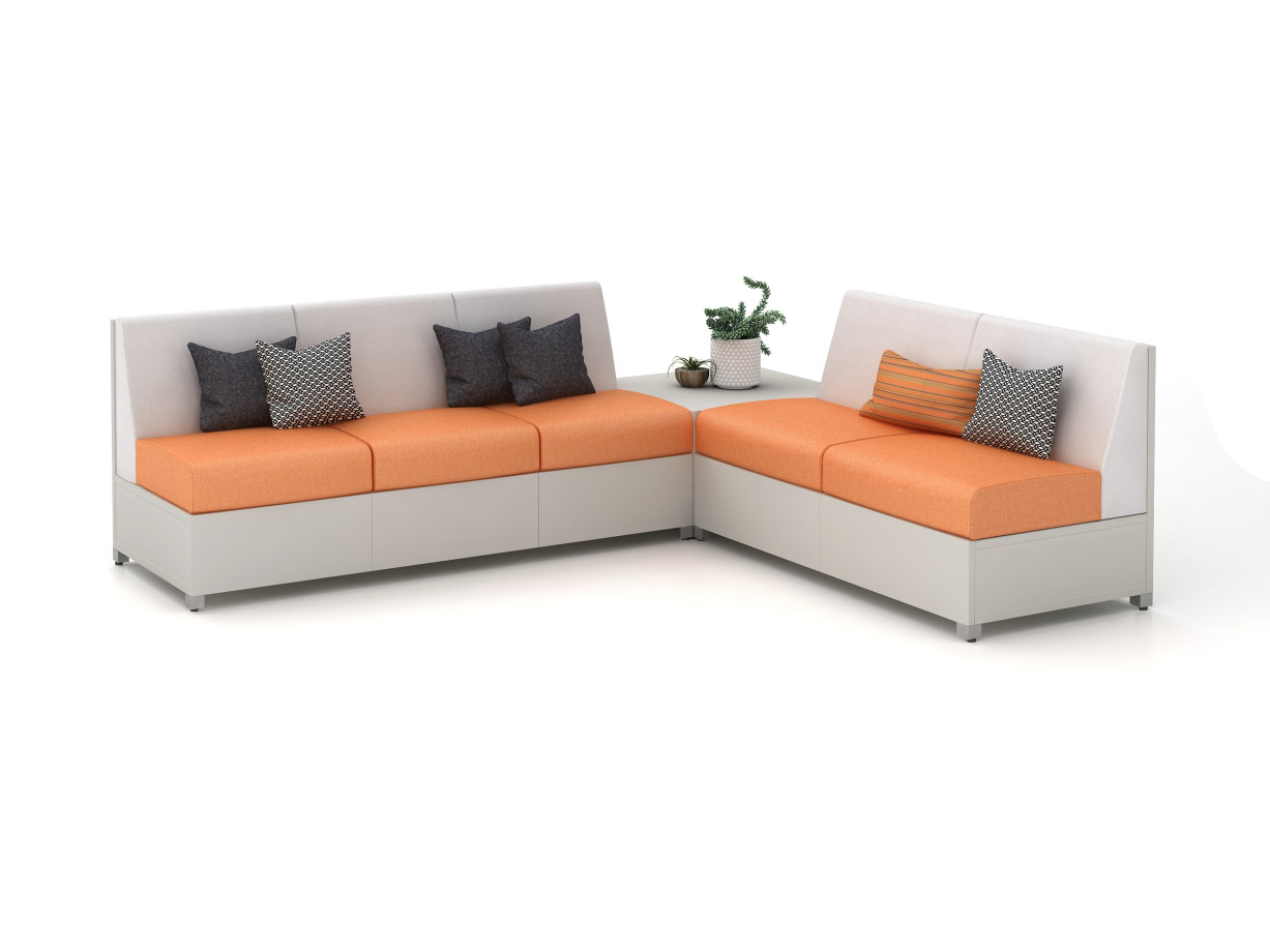Preview of LB Lounge with Solid Base, Medium Back and table