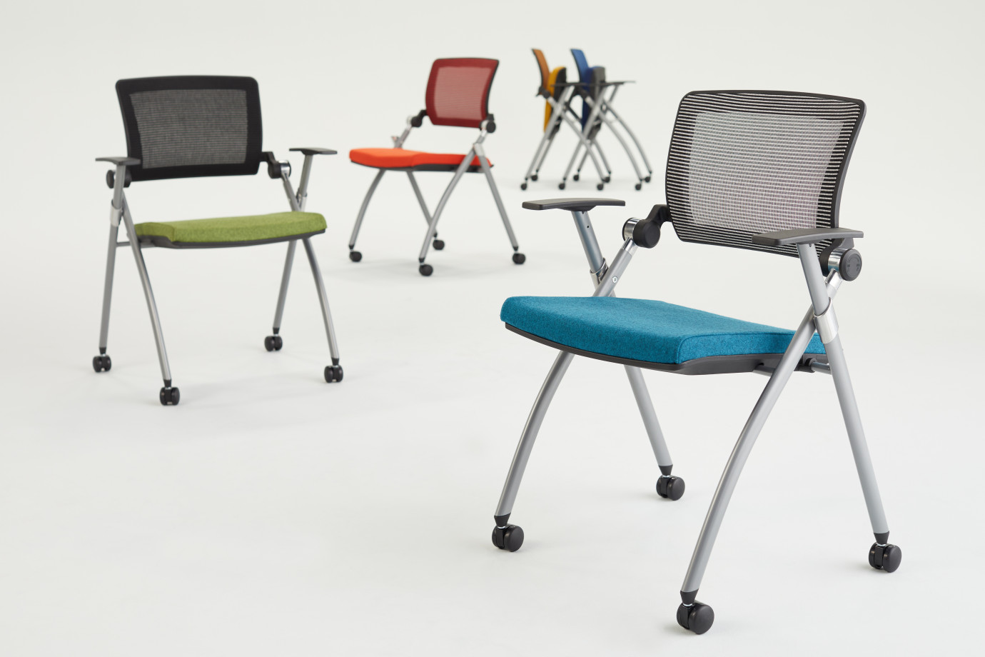 Preview of Stow Multipurpose Nesting Chair; Multiple Mesh Options, with and without arms