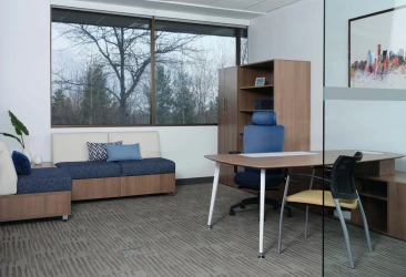 Calibrate Casegoods with Natick with Headrest Seating and Grafton chair.&nbsp; Also shown with LB Lounge seating.