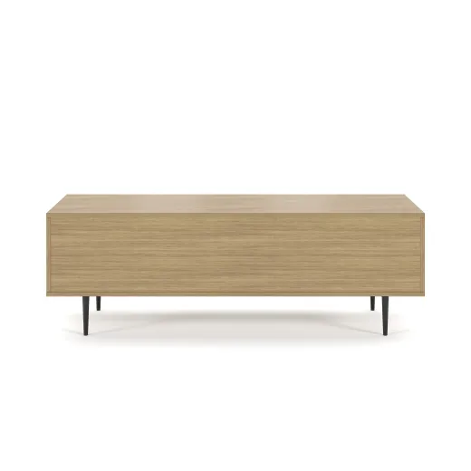 Rhett, Credenza with Doors & Bookcase, Back View
