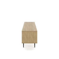 Rhett, Credenza with Doors & Bookcase, Side View