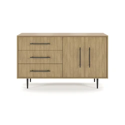 Rhett, Credenza with Drawers and Doors, Front View