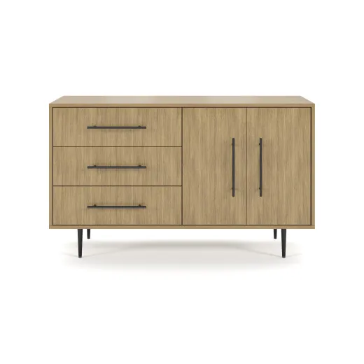 Rhett, Credenza with Drawers and Doors, Front View
