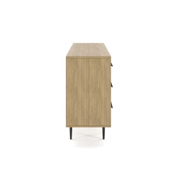 Rhett, Credenza with Drawers and Doors, Side View