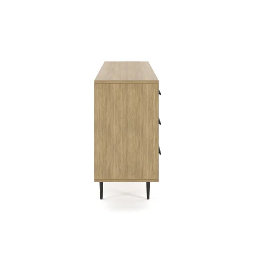 Rhett, Credenza with Drawers and Doors, Side View