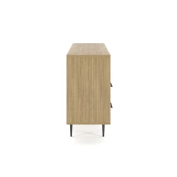 Rhett, Credenza with Drawers and Sliding Doors, Side View