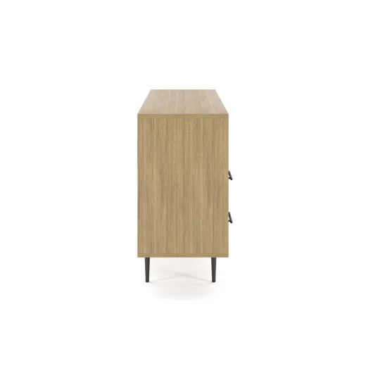 Rhett, Credenza with Drawers and Sliding Doors, Side View