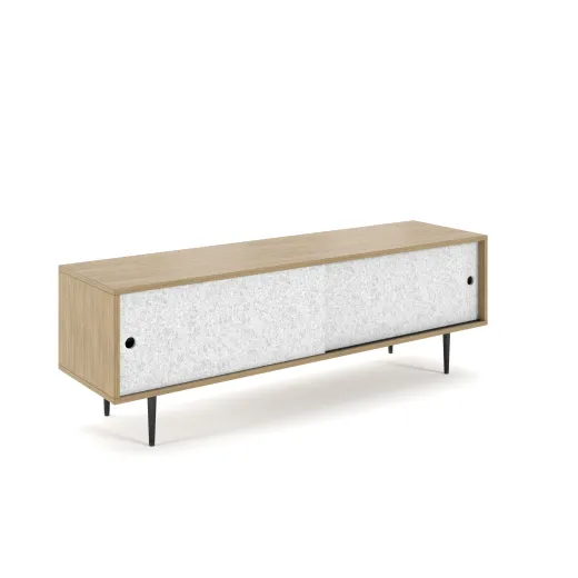 Rhett, Credenza with Sliding Doors, 3/4 View