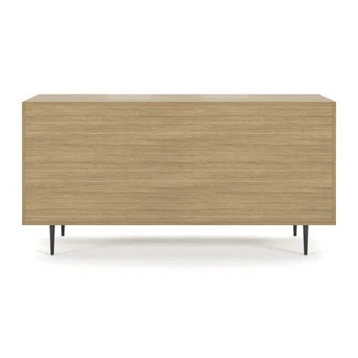 Rhett, Credenza with Drawers & Center Bookcase, Back View