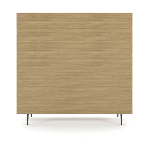 Rhett, Hutch with Sliding Doors paired with Credenza with Drawers and Center Doors, 36 Inch, Back View