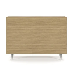 Rhett, Hutch for Media (PET) paired with Credenza with Doors, 22 Inch, Back View