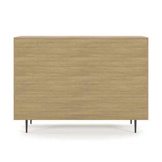 Rhett, Hutch for Media (PET) paired with Credenza with Doors, 22 Inch, Back View