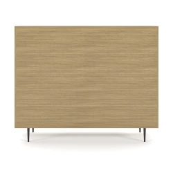 Rhett, Hutch for Media (PET) paired with Credenza with Doors, 29 Inch, Back View