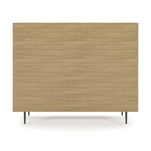 Rhett, Hutch for Media (PET) paired with Credenza with Doors, 29 Inch, Back View