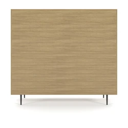 Rhett, Hutch for Media (PET) paired with Credenza with Doors, 36 Inch, Back View
