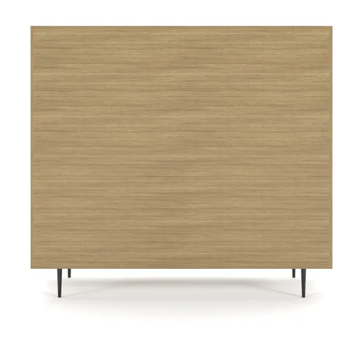 Rhett, Hutch for Media (PET) paired with Credenza with Doors, 36 Inch, Back View