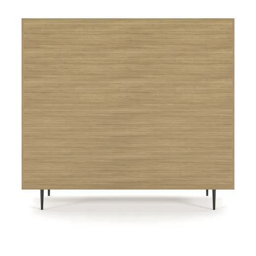 Rhett, Hutch for Media (PET) paired with Credenza with Drawers and Center Doors, 36 Inch, Back View