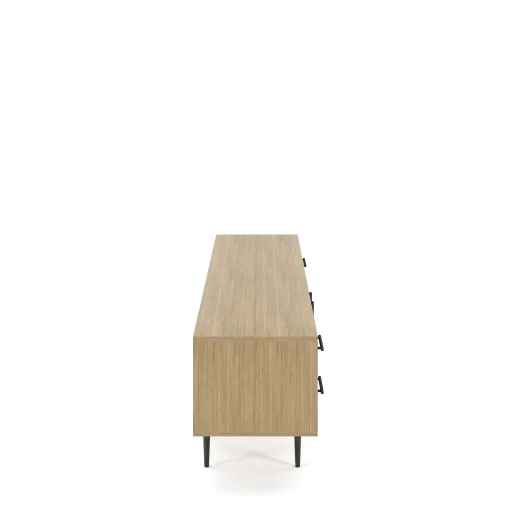 Rhett, Credenza with Drawers & Center Doors, 22 Inch, Side View