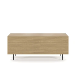 Rhett, Credenza with Drawers & Center Doors, 29 Inch, Back View