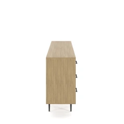 Rhett, Credenza with Drawers & Center Doors, 36 Inch, Side View