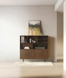 Rhett Hutch with Bookcase paired with Credenza with Doors