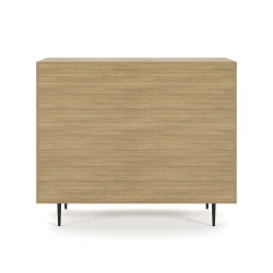 Rhett, Hutch with Bookcase paired with Credenza with Doors, 22 Inch, Back View