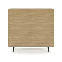Rhett, Hutch with Bookcase paired with Credenza with Doors, 29 Inch, Back View