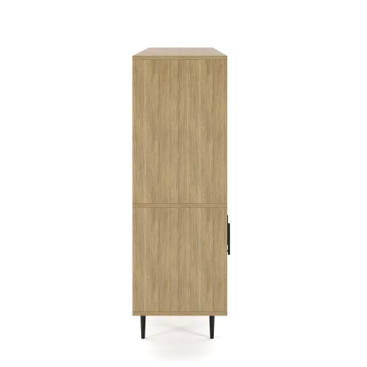 Rhett, Hutch with Bookcase paired with Credenza with Doors, 29 Inch, Side View