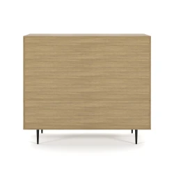 Rhett, Hutch with Doors paired with Credenza with Doors and Center Drawers, 22 Inch, Back View