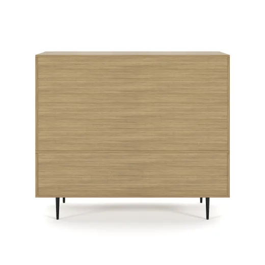Rhett, Hutch with Doors paired with Credenza with Doors and Center Drawers, 22 Inch, Back View