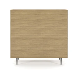Rhett, Hutch with Doors paired with Credenza with Doors and Center Drawers, 29 Inch, Back View
