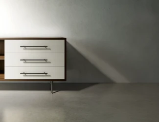 Rhett, Credenza with Drawers and Bookcase Shell & Shelves