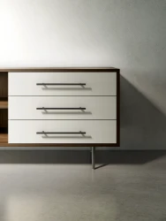 Rhett, Credenza with Drawers and Bookcase Shell & Shelves