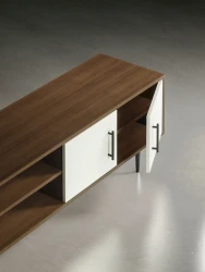 Rhett, Credenza with Doors & Bookcase