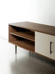 Rhett, Credenza with Doors & Bookcase